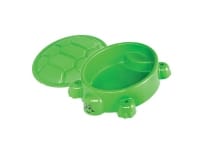 PARADISO Sandkasse i plast, skildpadde med låg, Smile, grøn (805-494)